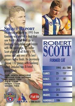 1996 Select AFL #71 Robert Scott Back